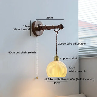 Celako™ Ceralin Wall Light | Ceramic Bedside Lighting