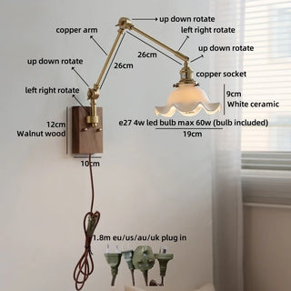Celako™ Lumori Wall Light | Copper Bedside Lighting