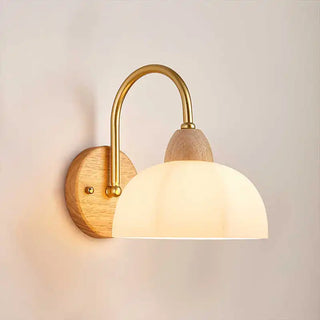 Celako™ Orvion Wall Light | Glass Wood Nordic Bedroom Lighting