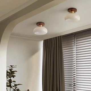 Celako™ Auvora Ceiling Light | Copper Glass Wood Kitchen Island Lighting
