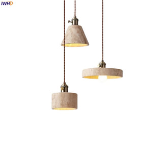 Celako™ Aureten Pendant Light | Yellow Travertine Hallway Lighting