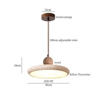 Suspension Celako™ Ambritine | Éclairage d'îlot de cuisine en travertin jaune