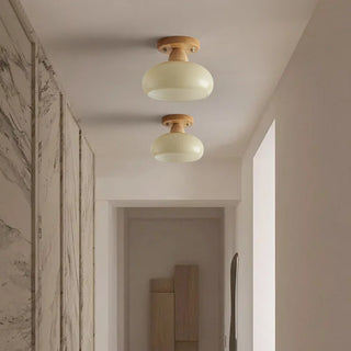 Celako™ Auvora Ceiling Light | Copper Glass Wood Kitchen Island Lighting