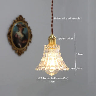 Celako™ Aurelix Pendant Light | Glass Copper Bedroom Lighting