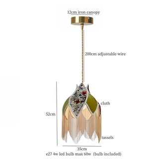Celako™ Voilage Pendant Light | Cloth French Vintage Bedroom Lighting