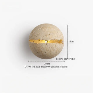 Celako™ Solstice Wall Light | Yellow Travertine Japan Style