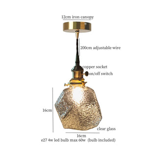 Celako™ Plissia Pendant Light | Glass Stone Kitchen Island Lighting
