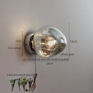 Celako™ Hyalite Wall Light | Glass Bedroom Lighting