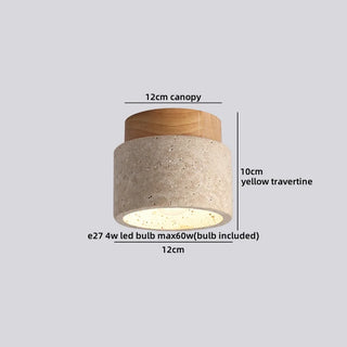 Celako™ Travira Ceiling Light | Travertine Hallway Lighting