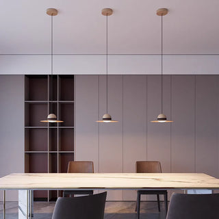 Celako™ Cylindra Pendant Light | Wood Dining Room Lighting