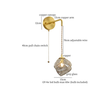 Celako™ Vitrelli Wall Light | Copper Bedroom Lighting