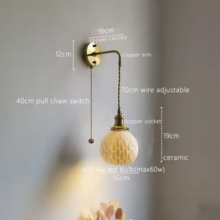 Celako™ Bisque Wall Light | Ceramic Bedroom Lighting