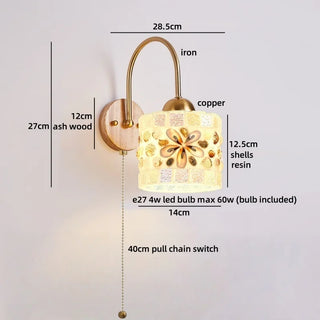 Celako™ Sequoia Wall Light | Ash Wood Bedside Lighting