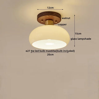 Celako™ Auvora Ceiling Light | Copper Glass Wood Kitchen Island Lighting