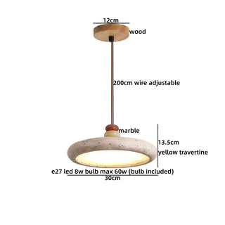 Celako™ Lapides Pendant Light | Yellow Travertine Dining Room Lighting