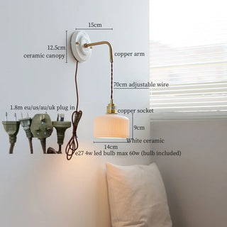 Celako™ Ceracu Wall Light | Copper Bedroom Lighting