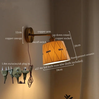 Celako™ Kaolita Wall Light | Ceramic Japan Style