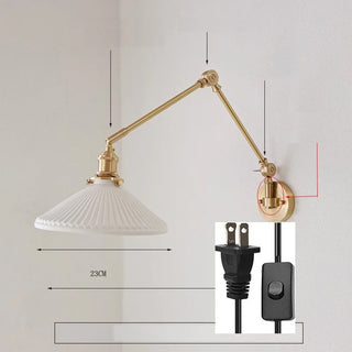 Celako™ Arcoro Wall Light | Copper Ceramic Bedroom Lighting
