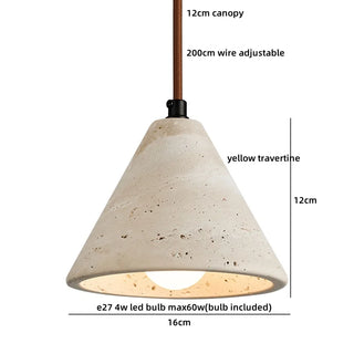 Celako™ Travertis Pendant Light | Travertine Dining Room Lighting