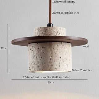 Celako™ Tivolite Pendant Light | Yellow Travertine Kitchen Island Lighting