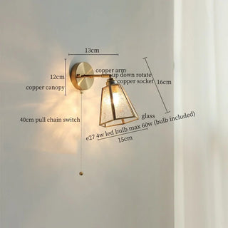 Celako™ Auremis Wall Light | Glass Copper Living Room Lighting
