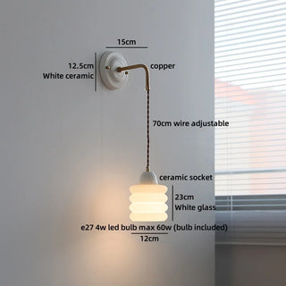 Celako™ Cerona Wall Light | Ceramic Bedroom Lighting