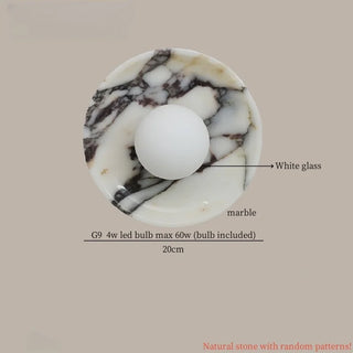 Celako™ Orbita Wall Light | Marble Glass Bedroom Lighting
