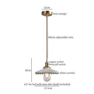 Celako™ Kaolinea Pendant Light | White Ceramic Kitchen Island Lighting