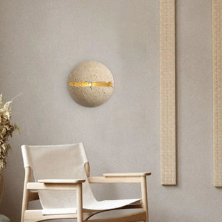 Celako™ Sientra Wall Light | Yellow Travertine Modern Style Bedroom Lighting