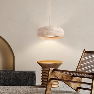 Celako™ Safrana Pendant Light | Yellow Travertine Kitchen Island Lighting