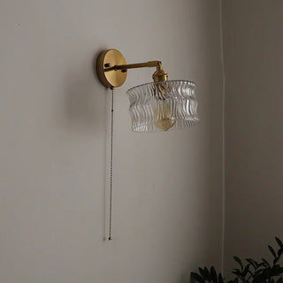 Celako™ Glintore Wall Light | Copper Glass Bedroom Lighting