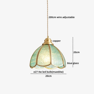 Celako™ Coralia Pendant Light | Glass Stone Bedroom Lighting