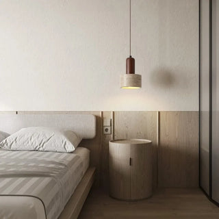 Celako™ Lithoria Pendant Light | Yellow Travertine Kitchen Island Lighting