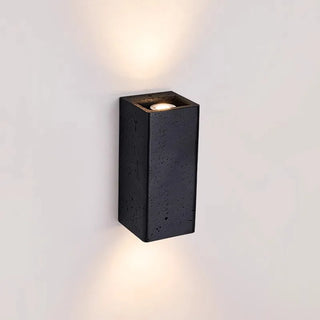 Applique murale Celako™ Neravert | Éclairage de chambre à coucher en travertin noir