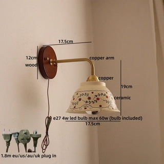 Celako™ Faience Wall Light | Ceramic Living Room Lighting