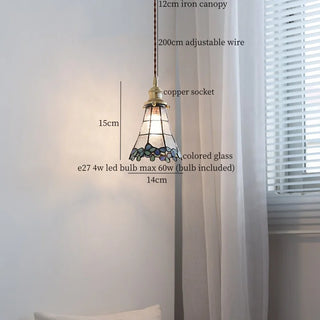 Celako™ Tuliora Pendant Light | Colored Glass Bedroom Lighting