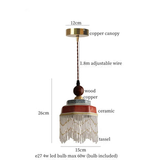 Celako™ Terravia Pendant Light | Ceramic Mid Century Modern Living Room Lighting