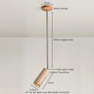 Celako™ Tiburtino Pendant Light | Yellow Travertine Kitchen Island Lighting