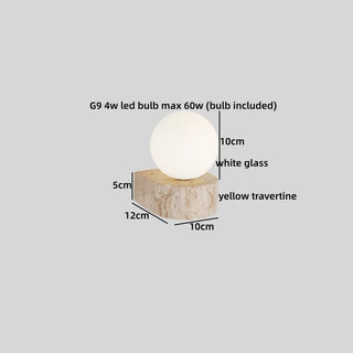 Celako™ Travessa Wall Light | Yellow Travertine Bedroom Lighting