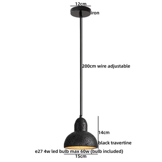 Celako™ Kurotone Pendant Light | Black Travertine Kitchen Island Lighting