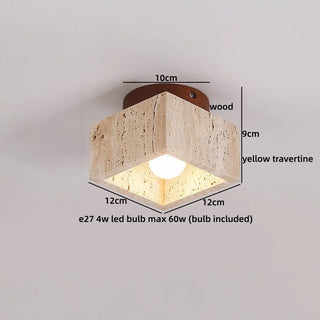 Celako™ Oterra Ceiling Light | Yellow Travertine Japan Vintage