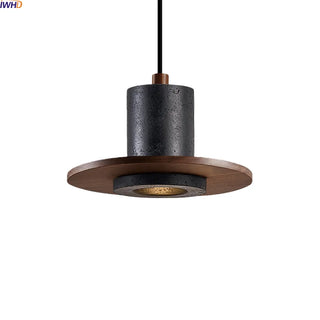 Celako™ Noctra Pendant Light | Black Travertine Wabi Sabi Bedroom Lighting