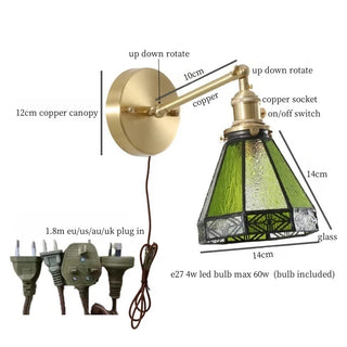 Celako™ Chromara Wall Light | Glass Copper Living Room Lighting