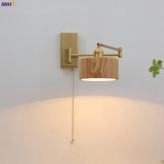 Celako™ Gildra Wall Light | Wood Bedroom Lighting