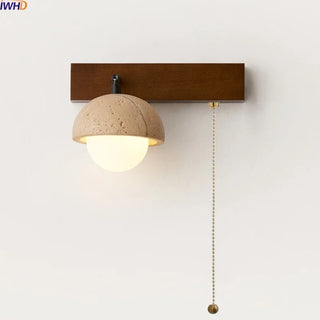 Celako™ Travari Wall Light | Yellow Travertine Bedroom Lighting