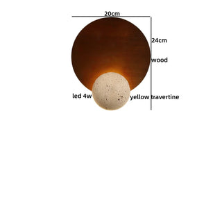 Celako™ Tavine Wall Light | Yellow Travertine Bedroom Lighting