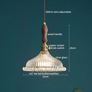 Celako™ Cuora Pendant Light | Copper Glass Bedroom Lighting