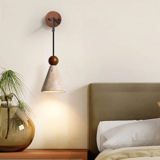 Celako™ Traventi Wall Light | Yellow Travertine Bedroom Lighting
