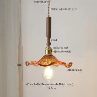 Celako™ Nymphea Pendant Light | Glass Bedroom Lighting