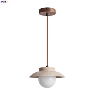 Celako™ Pietrala Pendant Light | Yellow Travertine Bedroom Lighting